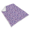 Giraffe Purple Pattern Print Throw Blanket-grizzshop