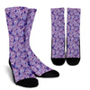 Giraffe Purple Pattern Print Unisex Crew Socks-grizzshop