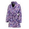 Giraffe Purple Pattern Print Women Long Robe-grizzshop