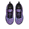 Giraffe Teal And Purple Print Pattern Black Sneaker-grizzshop