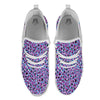 Giraffe Teal And Purple Print Pattern White Athletic Shoes-grizzshop