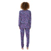 Giraffe Teal And Purple Print Pattern Women's Pajamas-grizzshop