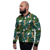 Giraffe Tropical Print Pattern Men's Bomber Jacket-grizzshop