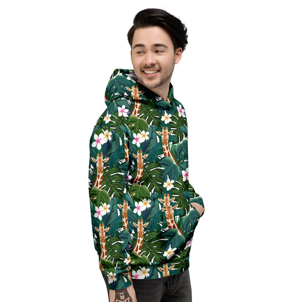 Giraffe Tropical Print Pattern Men's Hoodie-grizzshop