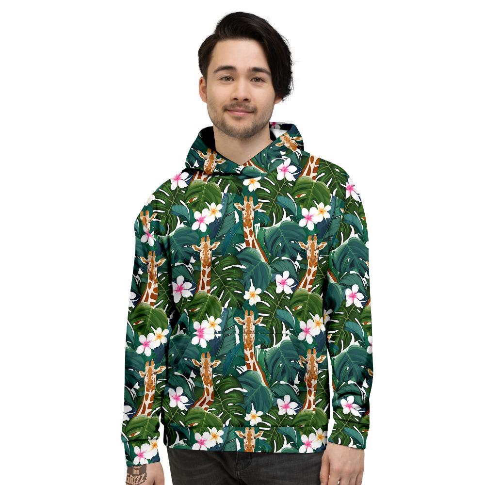 Giraffe Tropical Print Pattern Men's Hoodie-grizzshop
