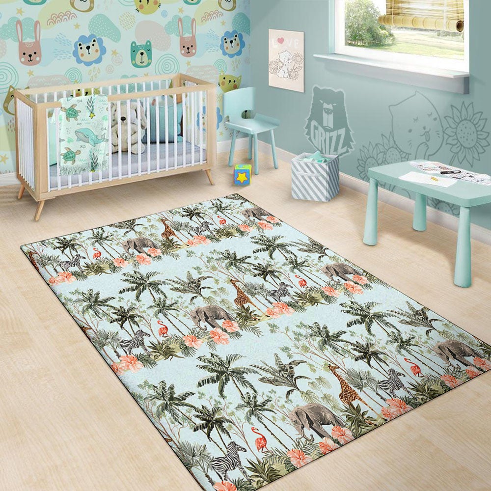 Giraffe Tropical Zebra Print Pattern Floor Mat-grizzshop