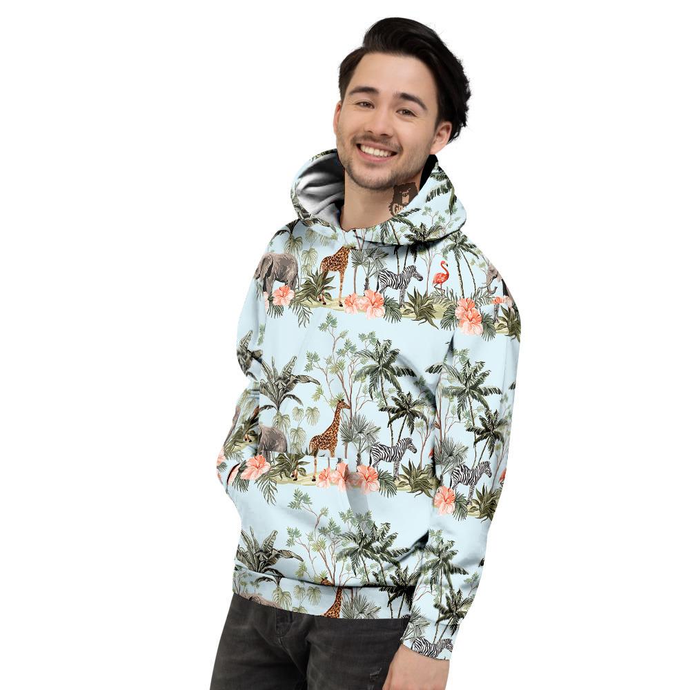 Giraffe Tropical Zebra Print Pattern Men's Hoodie-grizzshop