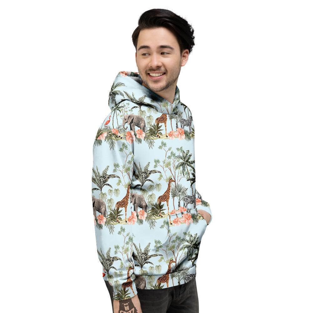 Giraffe Tropical Zebra Print Pattern Men's Hoodie-grizzshop