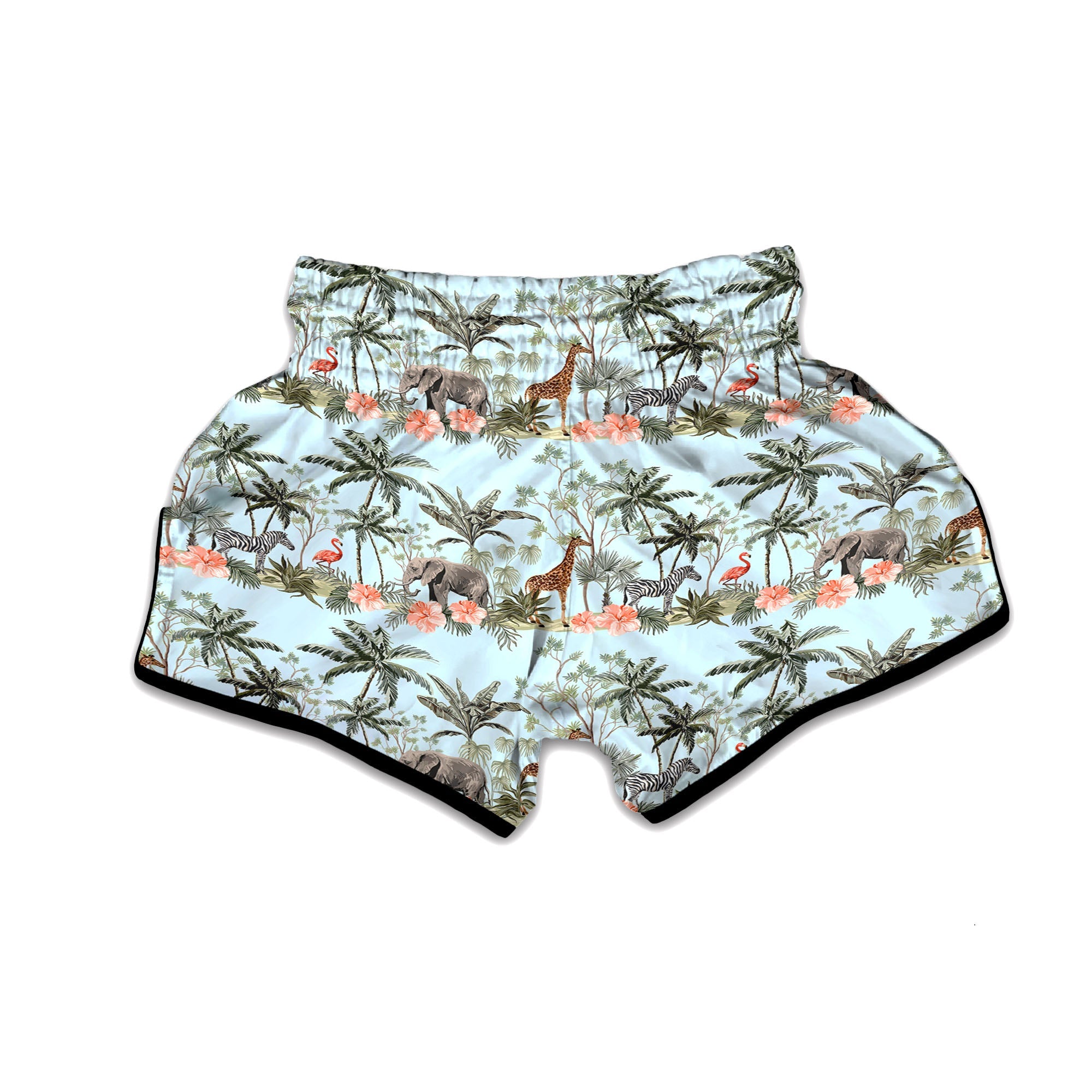 Giraffe Tropical Zebra Print Pattern Muay Thai Boxing Shorts-grizzshop