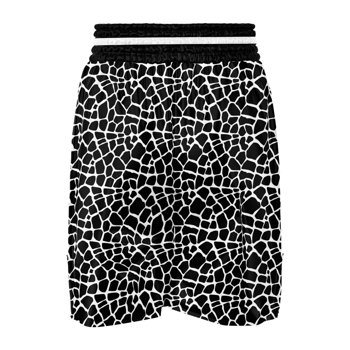Giraffe White And Black Print Pattern Boxing Shorts-grizzshop