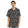 Giraffe White And Black Print Pattern Men's Hawaiian Shirt-grizzshop