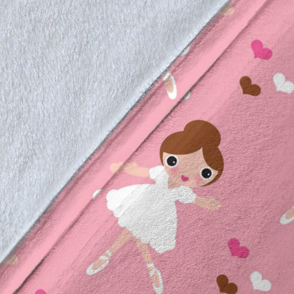 Girl Ballet Pattern Print Blanket-grizzshop