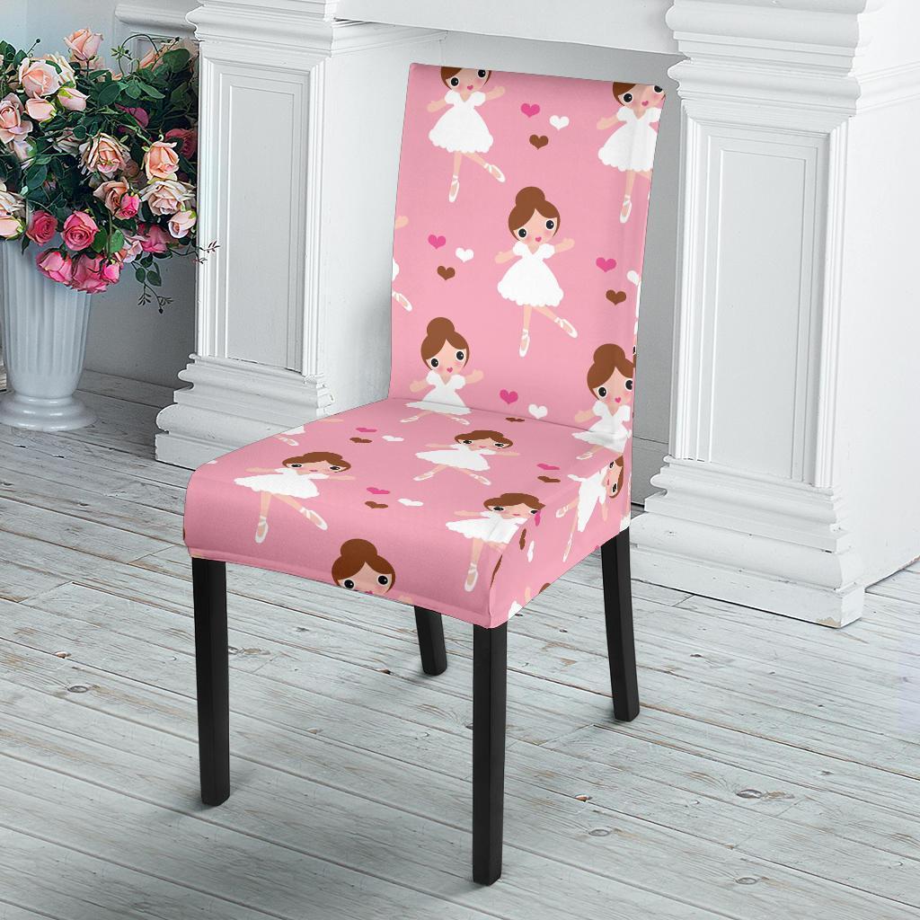 Girl Ballet Pattern Print Chair Cover-grizzshop