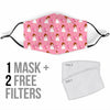 Girl Ballet Pattern Print Face Mask-grizzshop