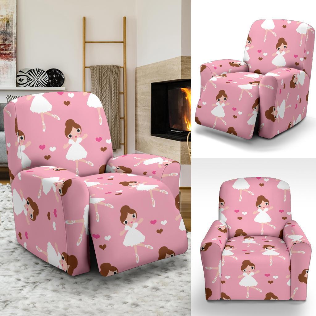 Girl Ballet Pattern Print Recliner Cover-grizzshop