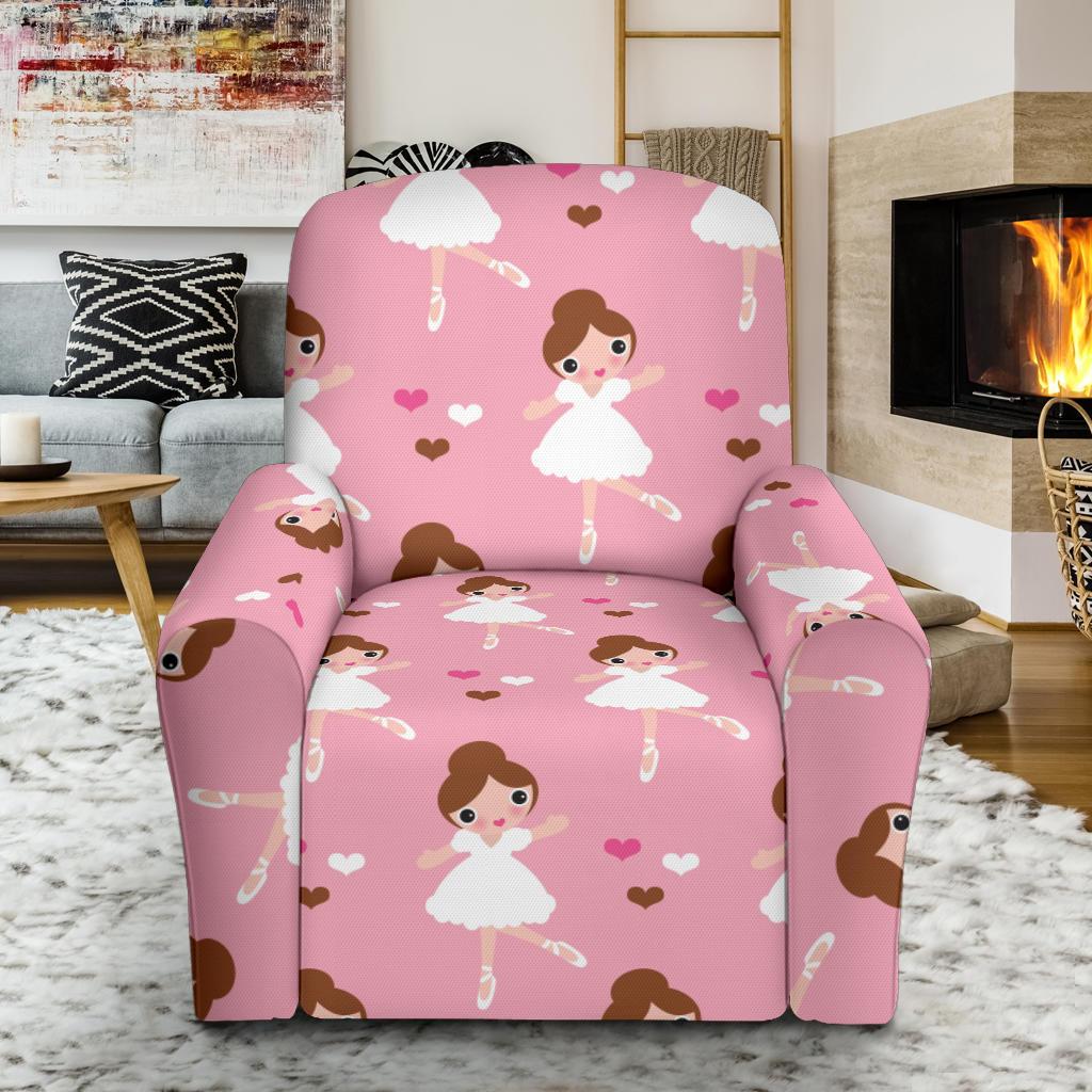 Girl Ballet Pattern Print Recliner Cover-grizzshop