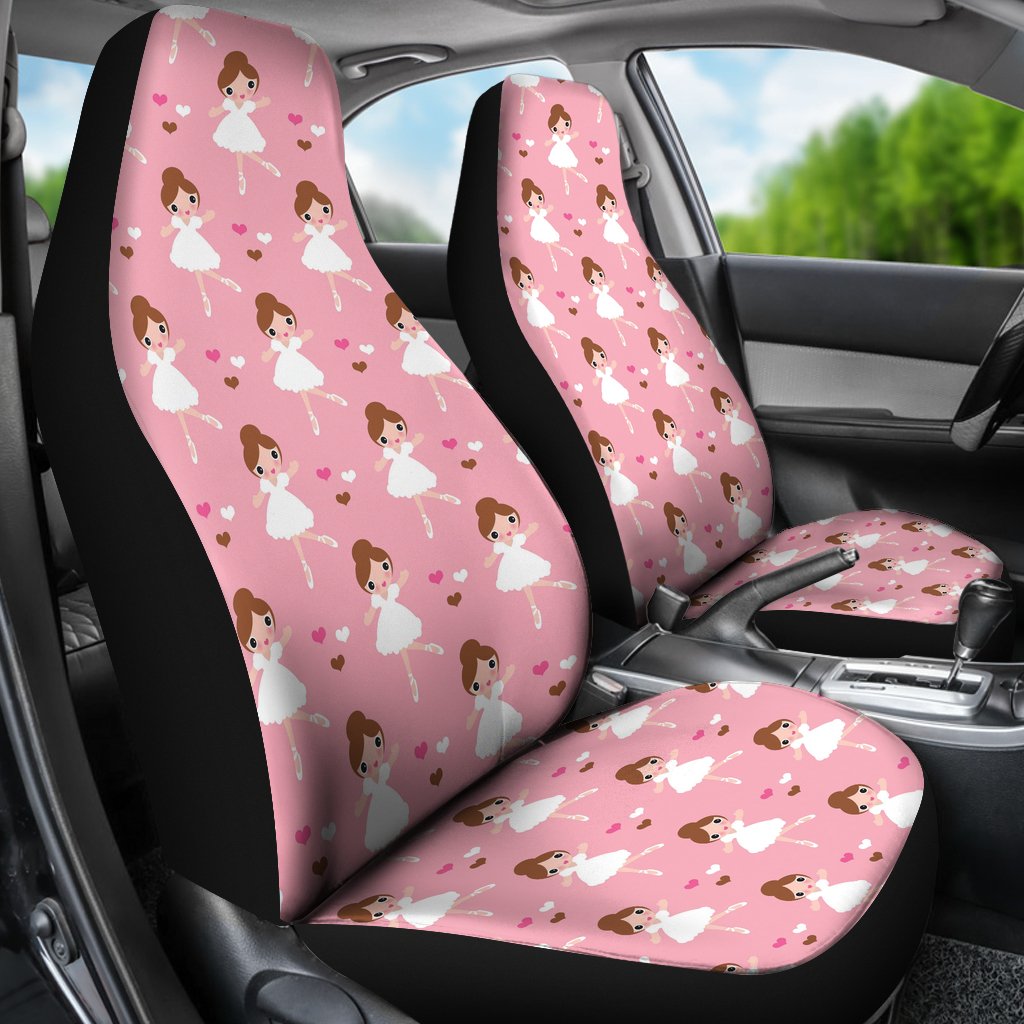 Girl Ballet Pattern Print Universal Fit Car Seat Cover-grizzshop