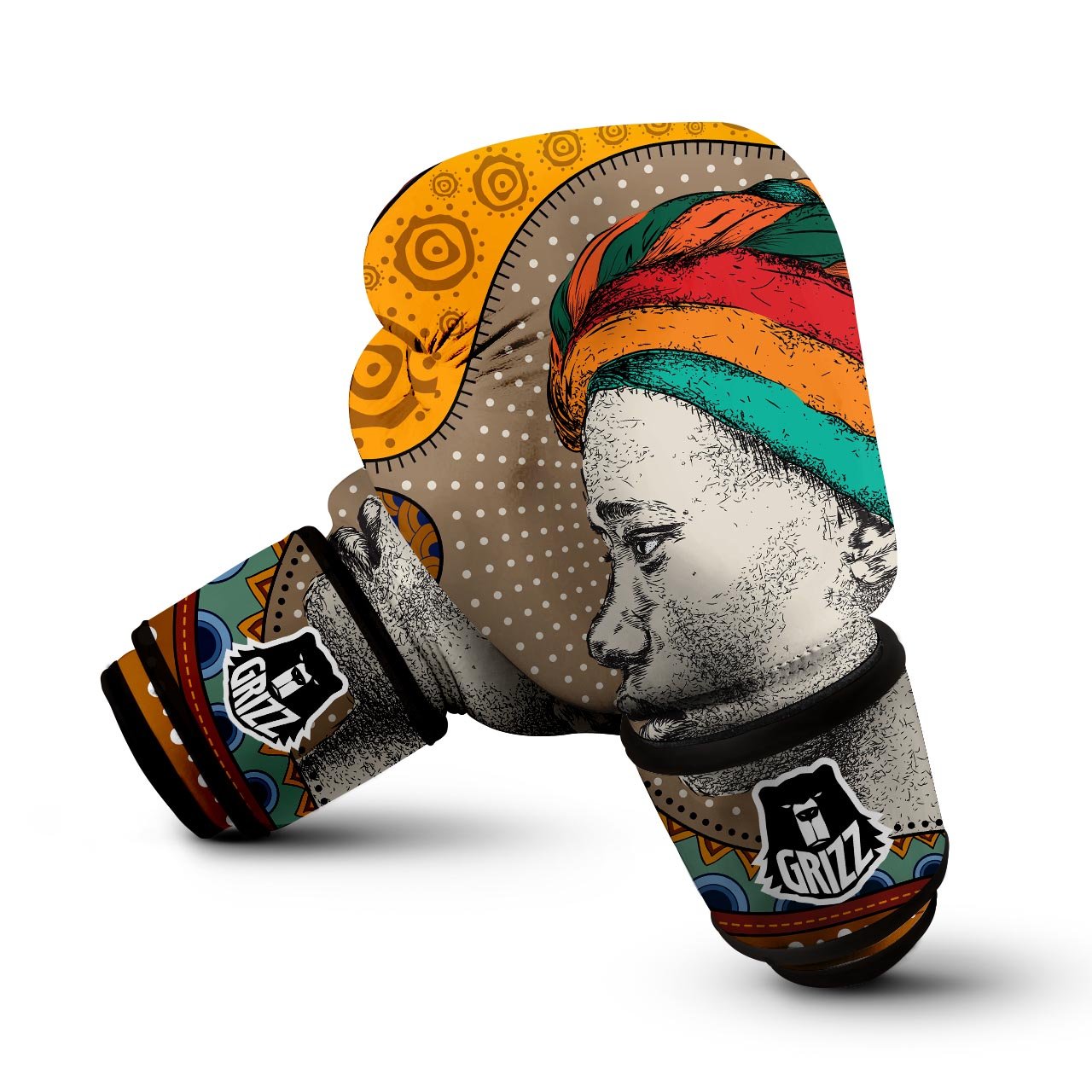 Girl Tribal African Print Boxing Gloves-grizzshop