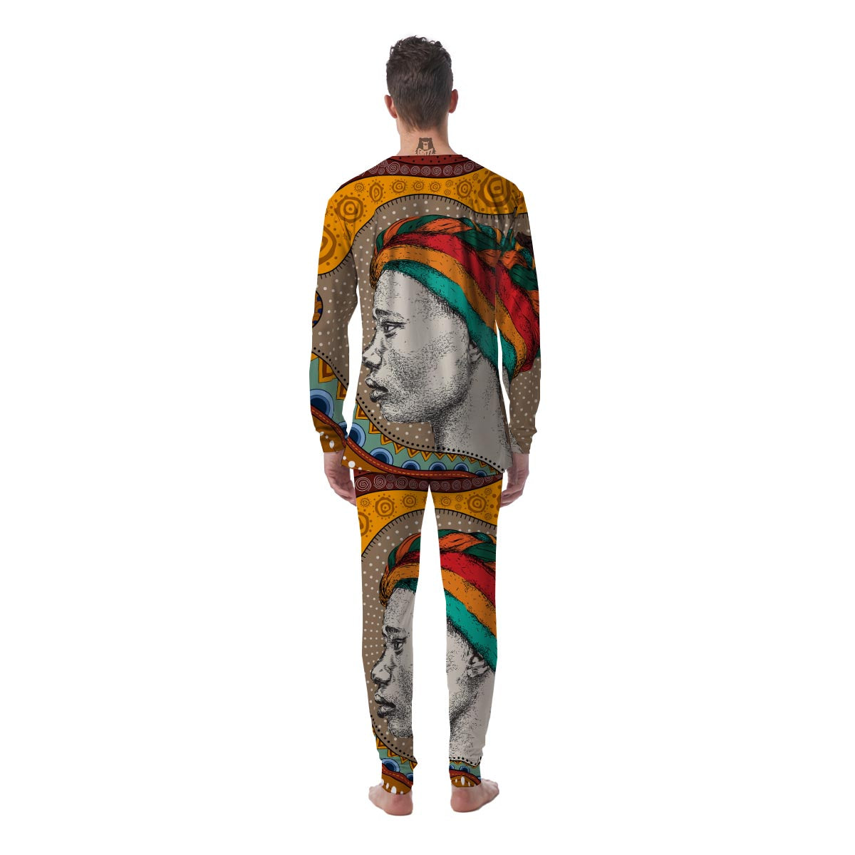 Girl Tribal African Print Men's Pajamas-grizzshop