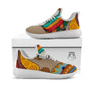 Girl Tribal African Print White Athletic Shoes-grizzshop