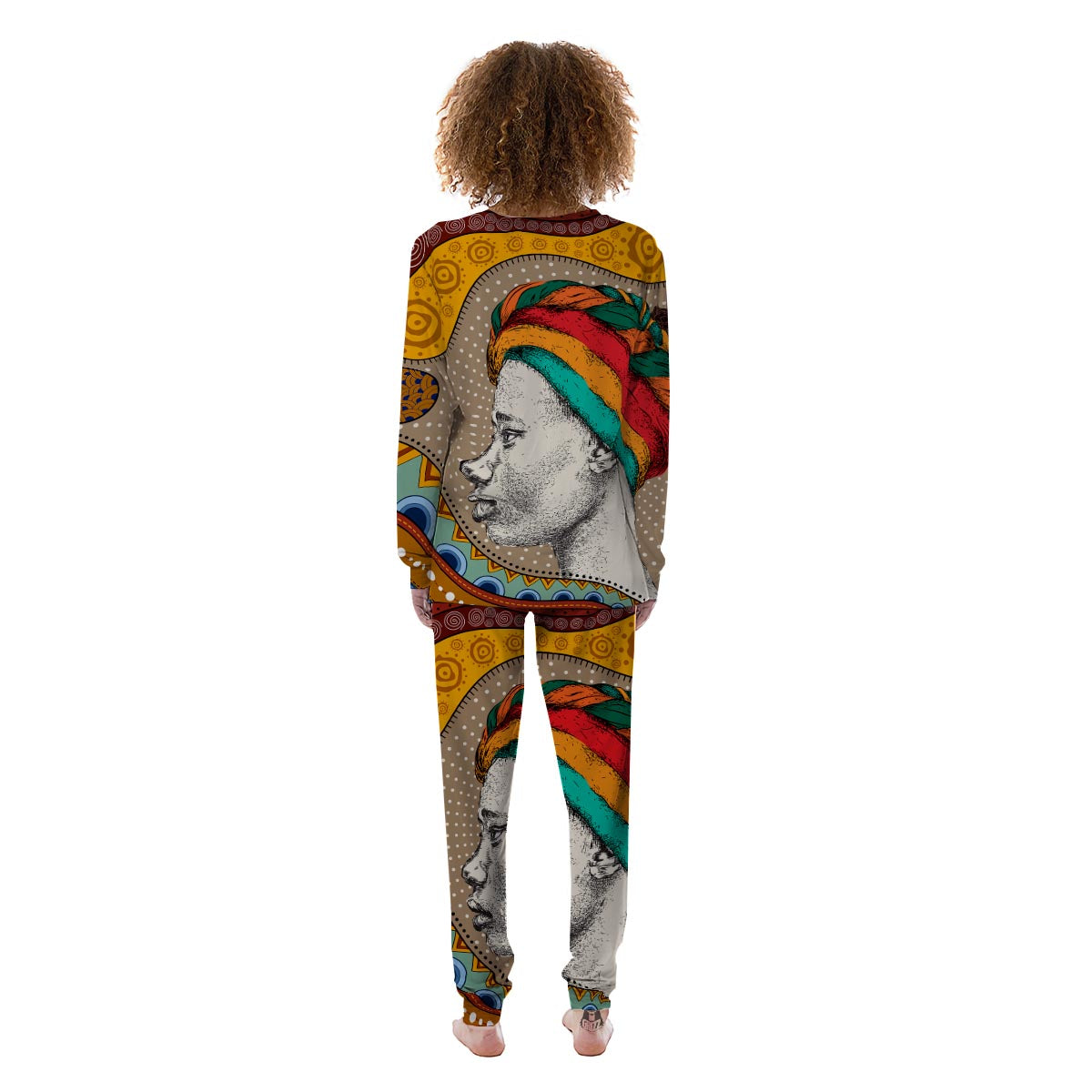 Girl Tribal African Print Women's Pajamas-grizzshop