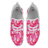 Girly Mermaid Pink Print Pattern White Athletic Shoes-grizzshop