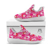 Girly Mermaid Pink Print Pattern White Athletic Shoes-grizzshop