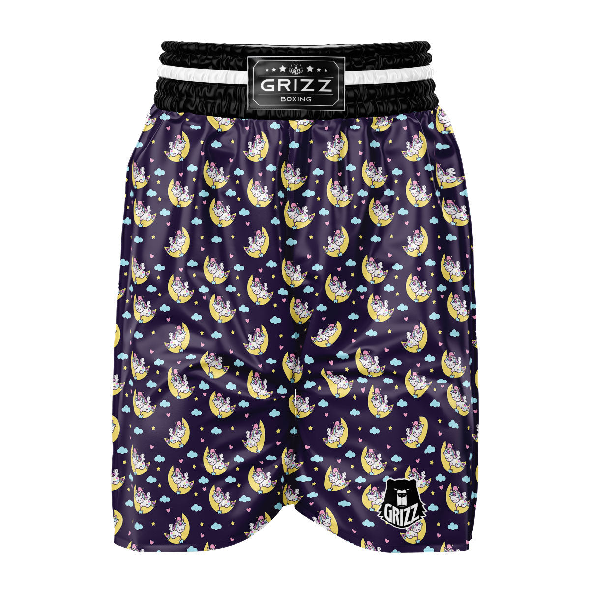 Girly Unicorn Night Print Pattern Boxing Shorts