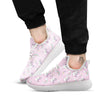 Girly Unicorn Pink Print Pattern White Athletic Shoes-grizzshop