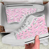 Girly Unicorn Pink Print Pattern White High Top Shoes-grizzshop