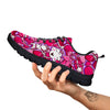 Girly Unicorn Purple Print Pattern Black Sneaker-grizzshop