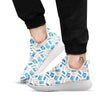 Glasses And Reading Books Print Pattern White Athletic Shoes-grizzshop