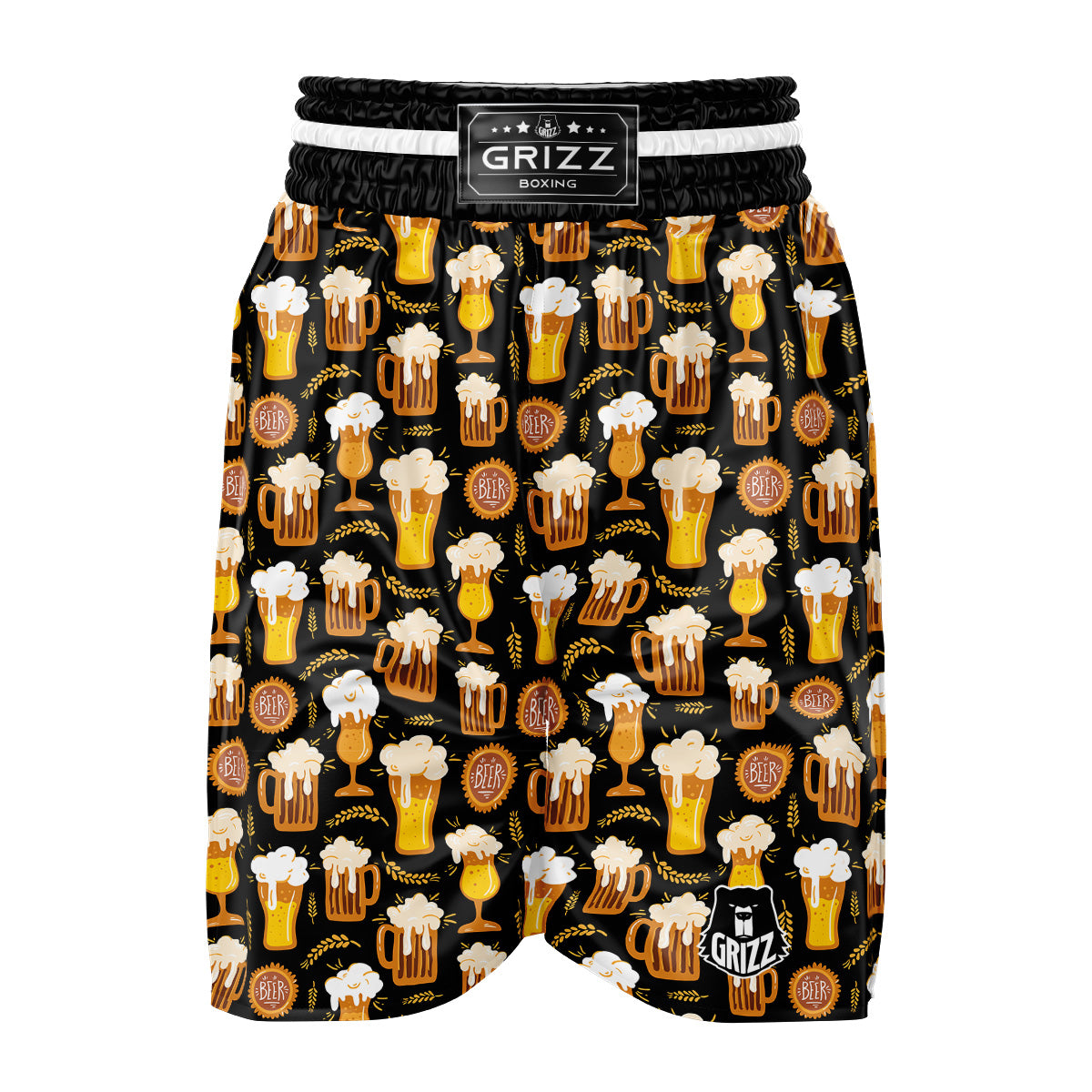 Glasses Of Beer Vintage Print Pattern Boxing Shorts-grizzshop