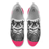 Glasses Pug Portrait Print White Athletic Shoes-grizzshop