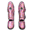 Glazed Donut Pink Print Pattern Muay Thai Shin Guards-grizzshop