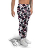 Glitch Effect Print Pattern Men's Leggings-grizzshop