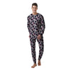 Glitch Effect Print Pattern Men's Pajamas-grizzshop