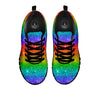 Glitter Rainbow Print Pattern Black Sneaker-grizzshop