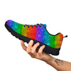 Glitter Rainbow Print Pattern Black Sneaker-grizzshop