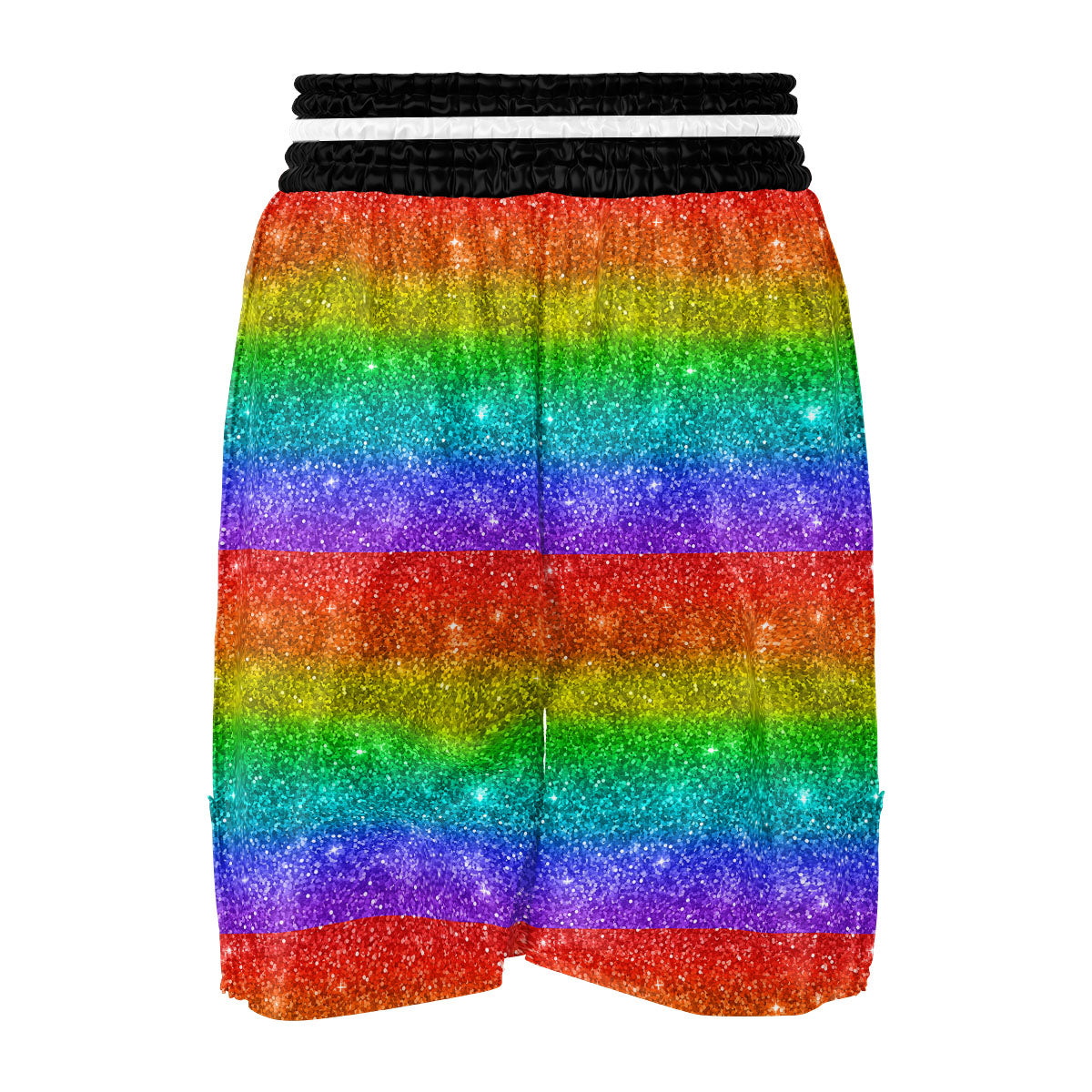 Glitter Rainbow Print Pattern Boxing Shorts-grizzshop
