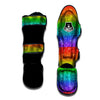 Glitter Rainbow Print Pattern Muay Thai Shin Guards-grizzshop