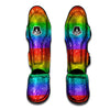 Glitter Rainbow Print Pattern Muay Thai Shin Guards-grizzshop