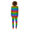 Glitter Rainbow Print Pattern Women's Pajamas-grizzshop