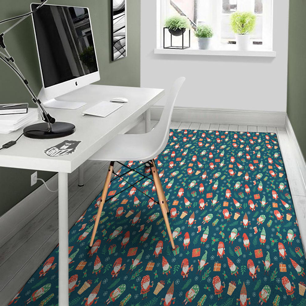 Gnomes Christmas Print Pattern Floor Mat-grizzshop