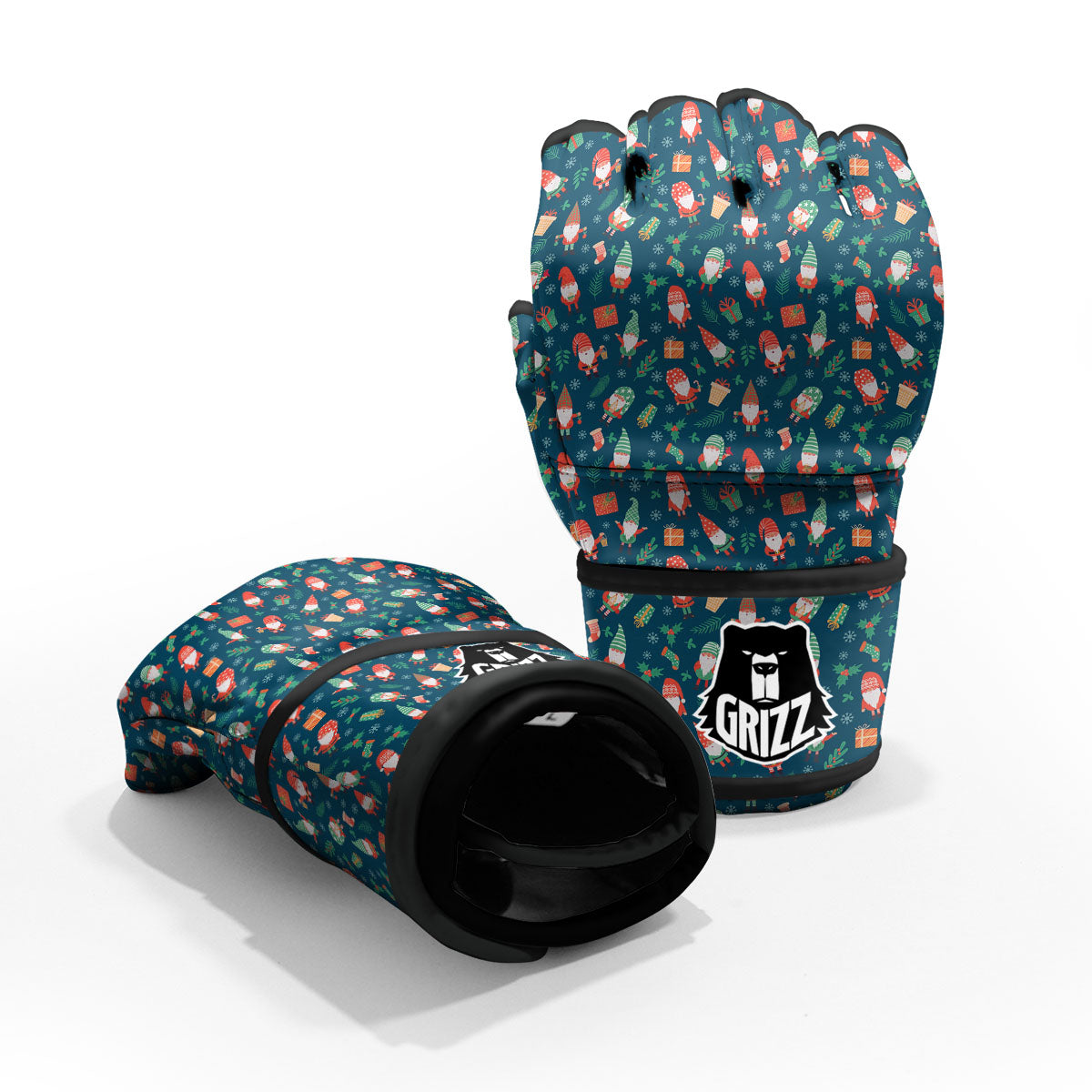 Gnomes Christmas Print Pattern MMA Gloves-grizzshop
