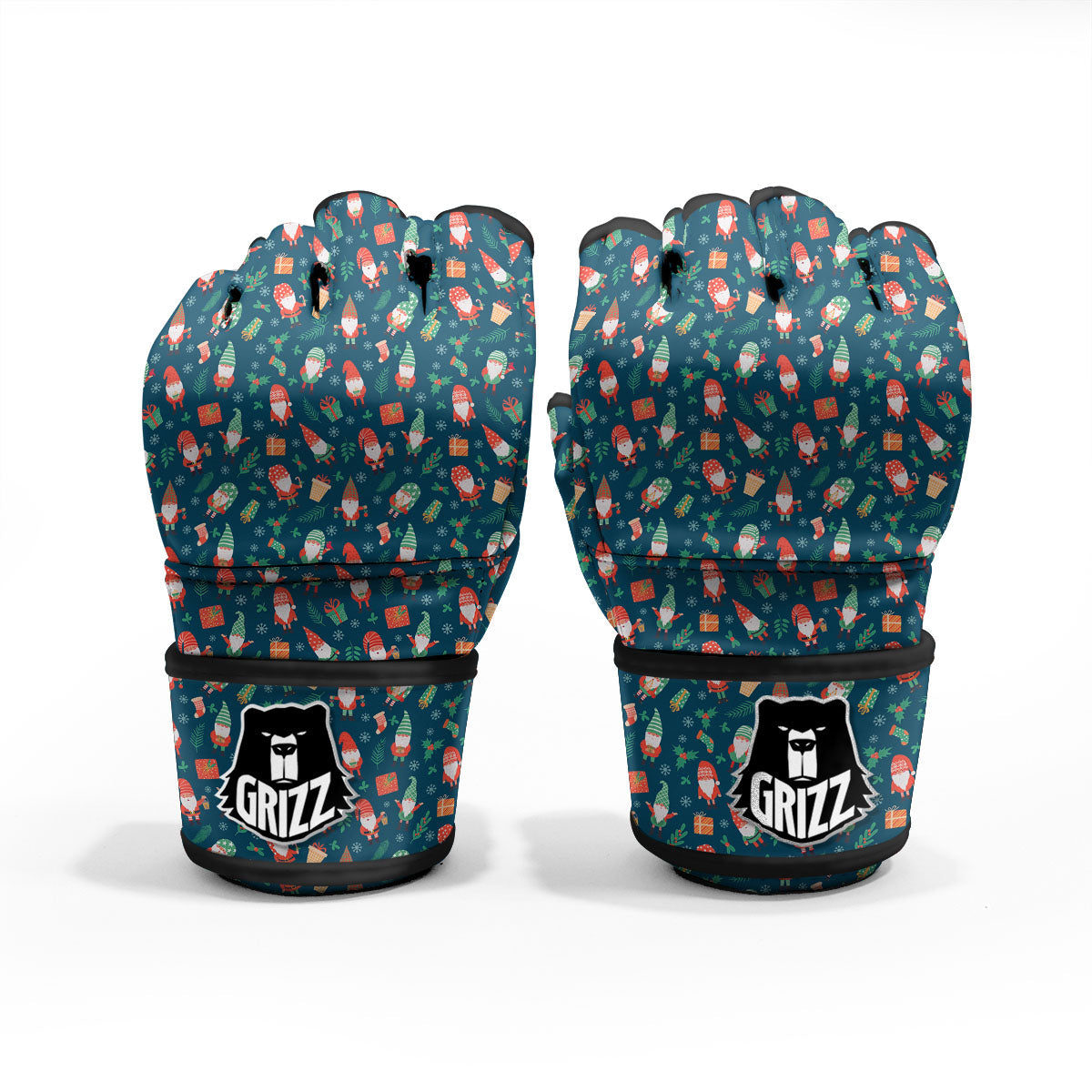 Gnomes Christmas Print Pattern MMA Gloves-grizzshop