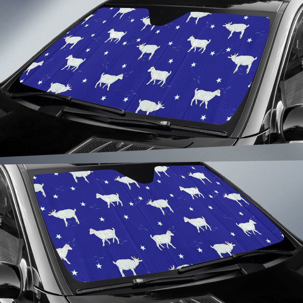Goat Sheep Pattern Print Car Sun Shade-grizzshop