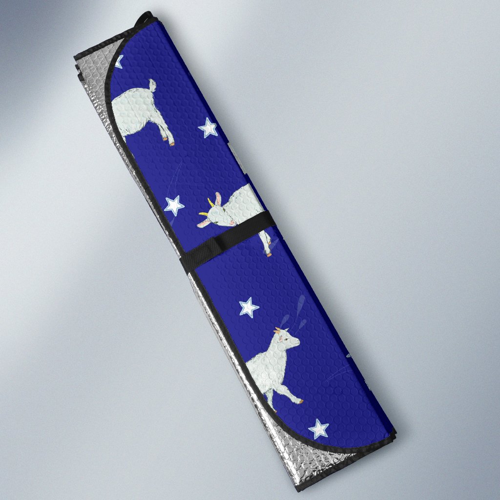 Goat Sheep Pattern Print Car Sun Shade-grizzshop