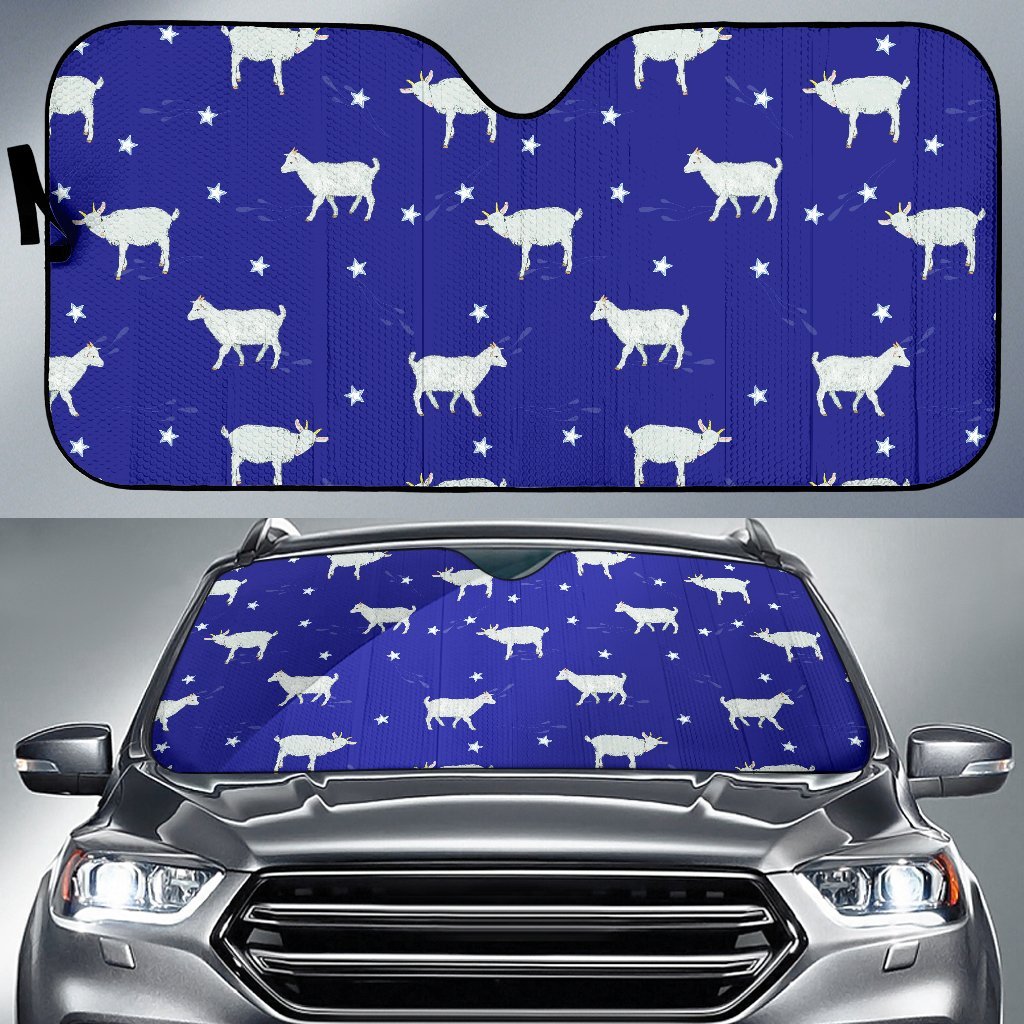 Goat Sheep Pattern Print Car Sun Shade-grizzshop