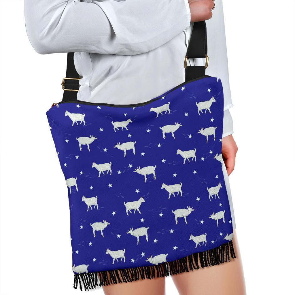 Goat Sheep Pattern Print Crossbody Bags-grizzshop